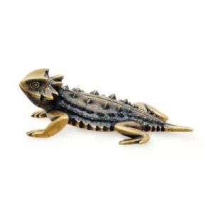 Horned Toad Paperweight in Bronze