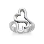 Heart to Heart Ring in Sterling Silver