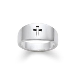 Narrow Crosslet Ring in Sterling Silver