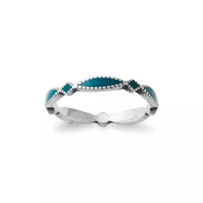 Enamel Cordoba Stacker Ring in Sterling Silver