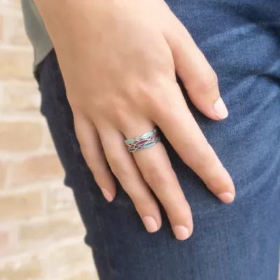 Enamel Cordoba Stacker Ring in Sterling Silver - Image 5