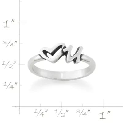 Love U Ring in Sterling Silver - Image 4