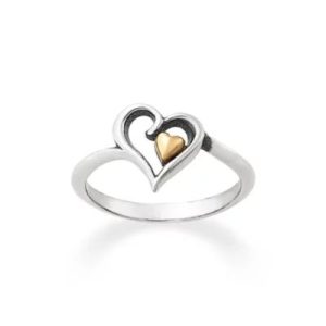 Delicate Joy of My Heart Ring in Sterling Silver and 14K Yellow Gold