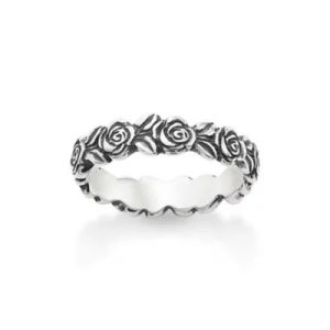 Rose Ring in Sterling Silver or 14K Yellow Gold