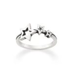 Twinkling Stars Ring in Sterling Silver or 14K Yellow Gold