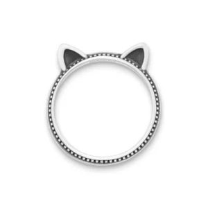 Kitten Ears Ring in Sterling Silver