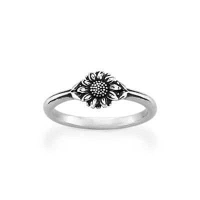 Mini Sunflower Ring in Sterling Silver