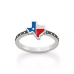 Enamel Lone Star State Ring in Sterling Silver
