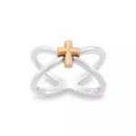 Cross of Faith Ring in Sterling Silver and Bronze
