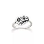 Floral Wrap Ring in Sterling Silver