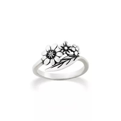 Floral Wrap Ring in Sterling Silver