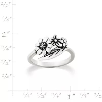Floral Wrap Ring in Sterling Silver - Image 4