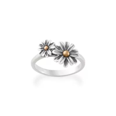 Blooming Daisies Ring in Sterling Silver and Bronze