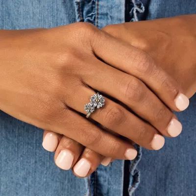 Blooming Daisies Ring in Sterling Silver and Bronze - Image 5