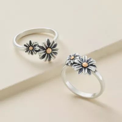 Blooming Daisies Ring in Sterling Silver and Bronze - Image 2