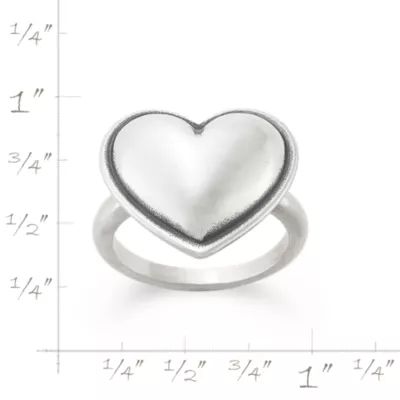 Full Heart Ring in Sterling Silver - Image 5