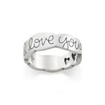 I Love You Mom Ring in Sterling Silver