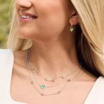 Heart Necklace Layer and Heart Hoops