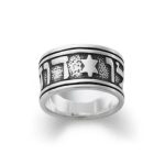 Lady's Song of Solomon Wedding Ring in Sterling Silver