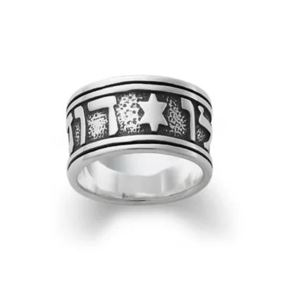 Lady's Song of Solomon Wedding Ring in Sterling Silver